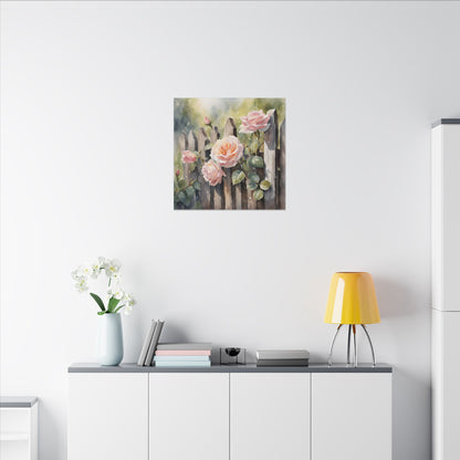 Matte Wall Canvas - Rose - Bloom and Grow Collection