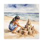 Matte Wall Canvas - Sand Castle - Neptune's Nursery Collection