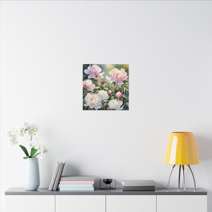 Matte Wall Canvas - Peony - Bloom and Grow Collection