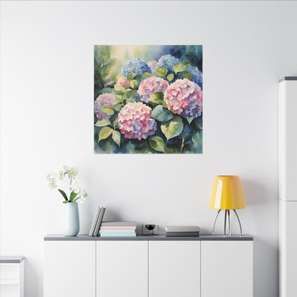 Matte Wall Canvas - Hydrangea - Bloom and Grow Collection