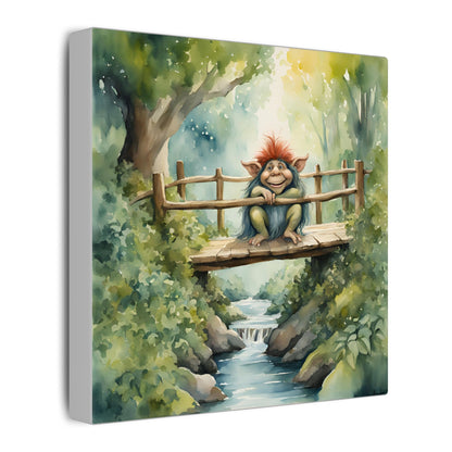 Matte Wall Canvas - Troll on the Bridge - Storybook Dreams Collection