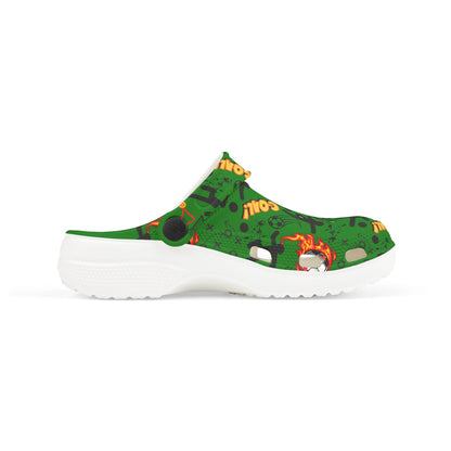 Kid's Foam Clogs - Soccer - True Green