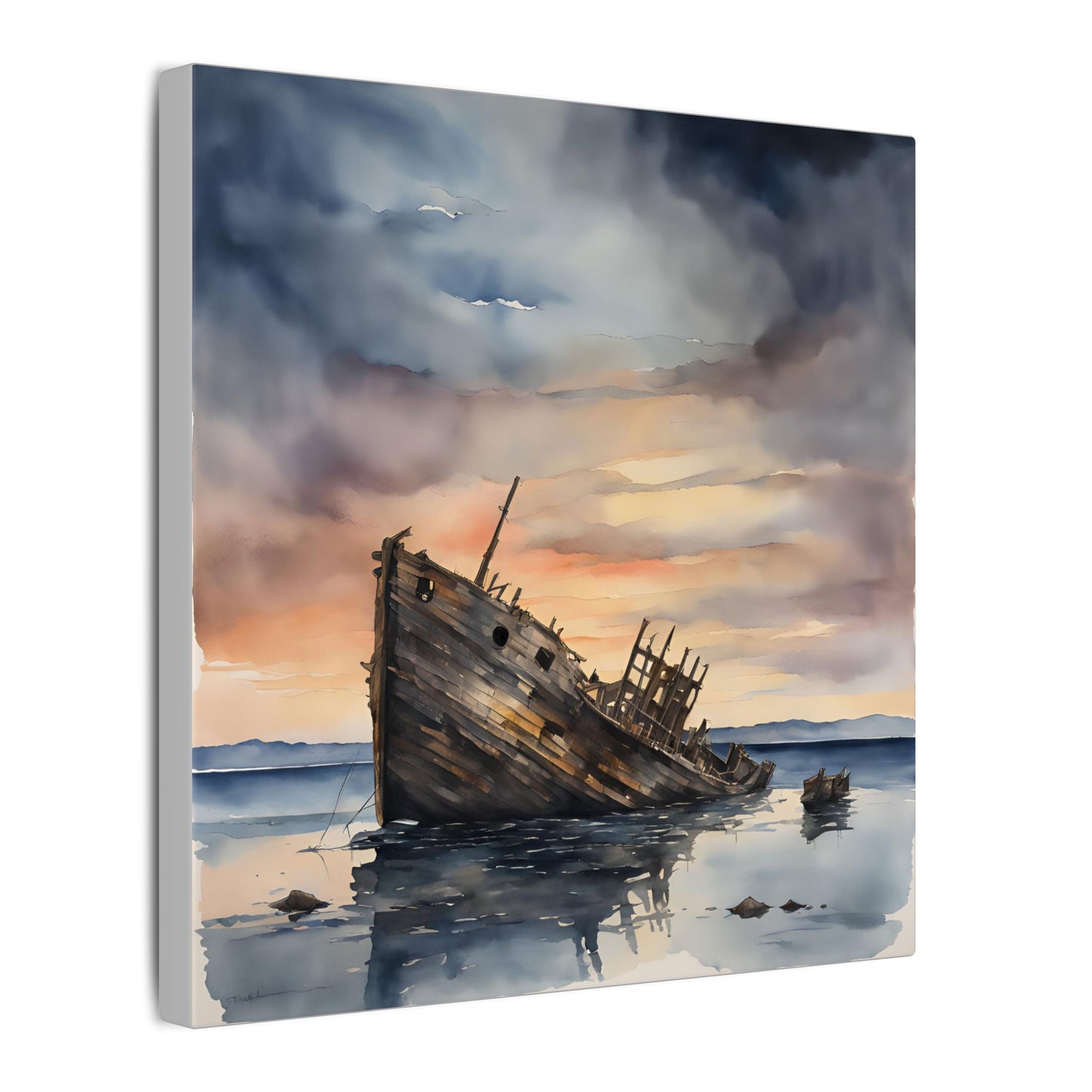 Matte Wall Canvas - Shipwreck - Neptune's Nursery Collection