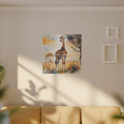 Matte Wall Canvas - Giraffe - African Safari Collection