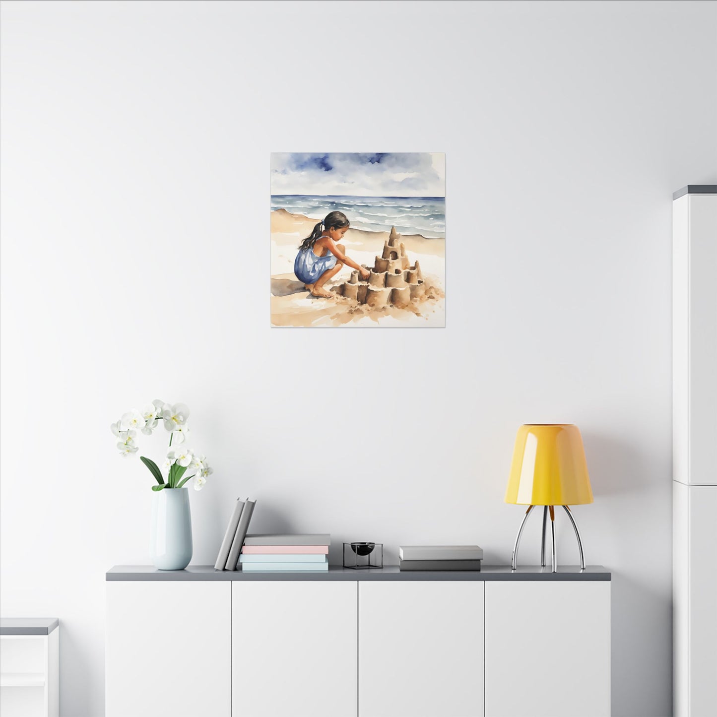 Matte Wall Canvas - Sand Castle - Neptune's Nursery Collection