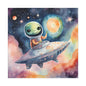 Matte Wall Canvas - Friendly Alien - Beyond the Stars Collection