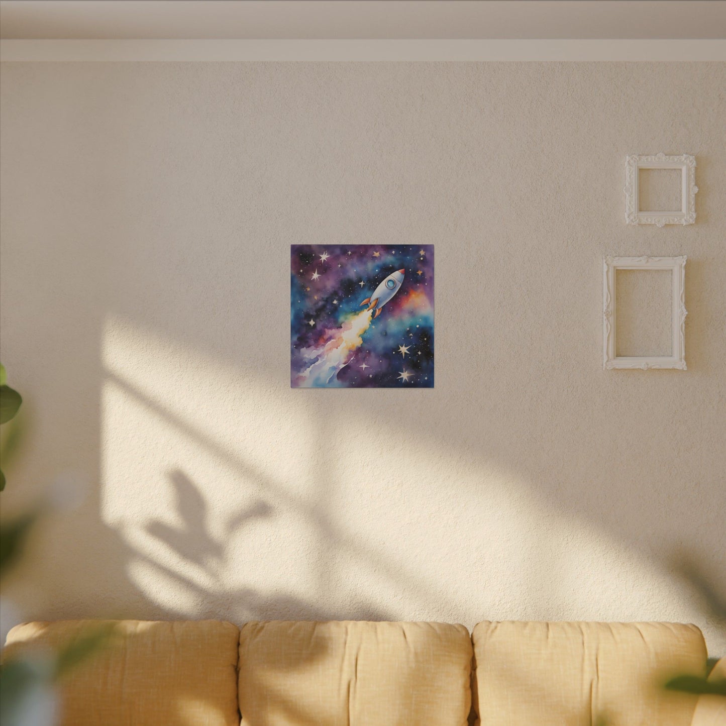 Matte Wall Canvas - Rocket Ship - Beyond the Stars Collection