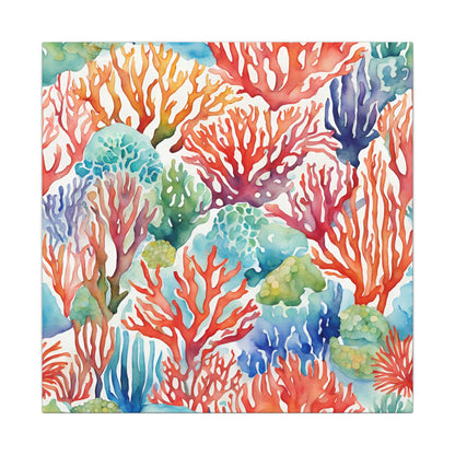 Matte Wall Canvas - Coral - Neptune's Nursery Collection