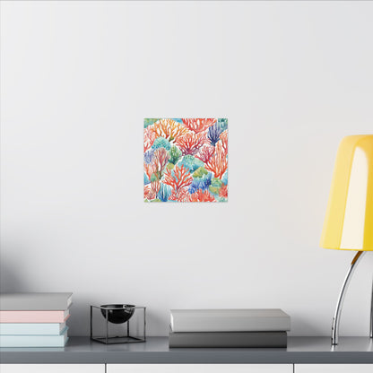 Matte Wall Canvas - Coral - Neptune's Nursery Collection