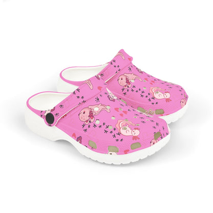 Kid's Foam Clogs - Axolotl - Bubblegum