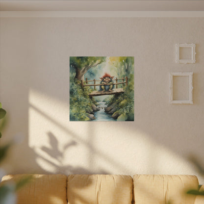 Matte Wall Canvas - Troll on the Bridge - Storybook Dreams Collection