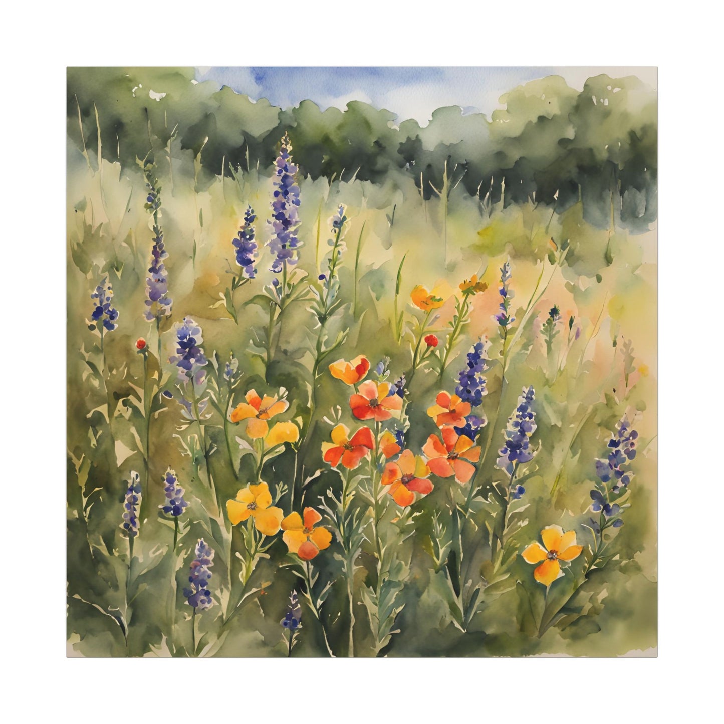 Matte Wall Canvas - Texas Wildflower - Bloom and Grow Collection