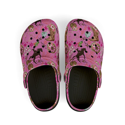 Kid's Foam Clogs - Cowgirl - Bubblegum