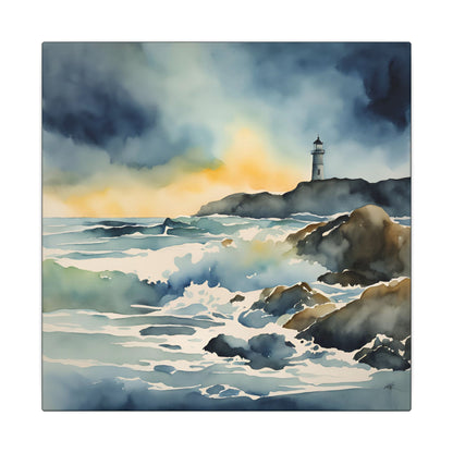 Matte Wall Canvas - Lighthouse - Neptune's Nursery Collection