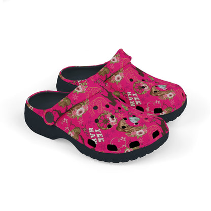 Kid's Foam Clogs - Cowgirl - Hot Pink