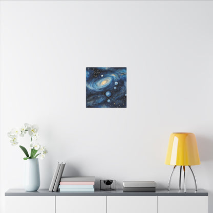 Matte Wall Canvas - Blue Galaxy - Beyond the Stars Collection