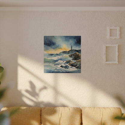 Matte Wall Canvas - Lighthouse - Neptune's Nursery Collection