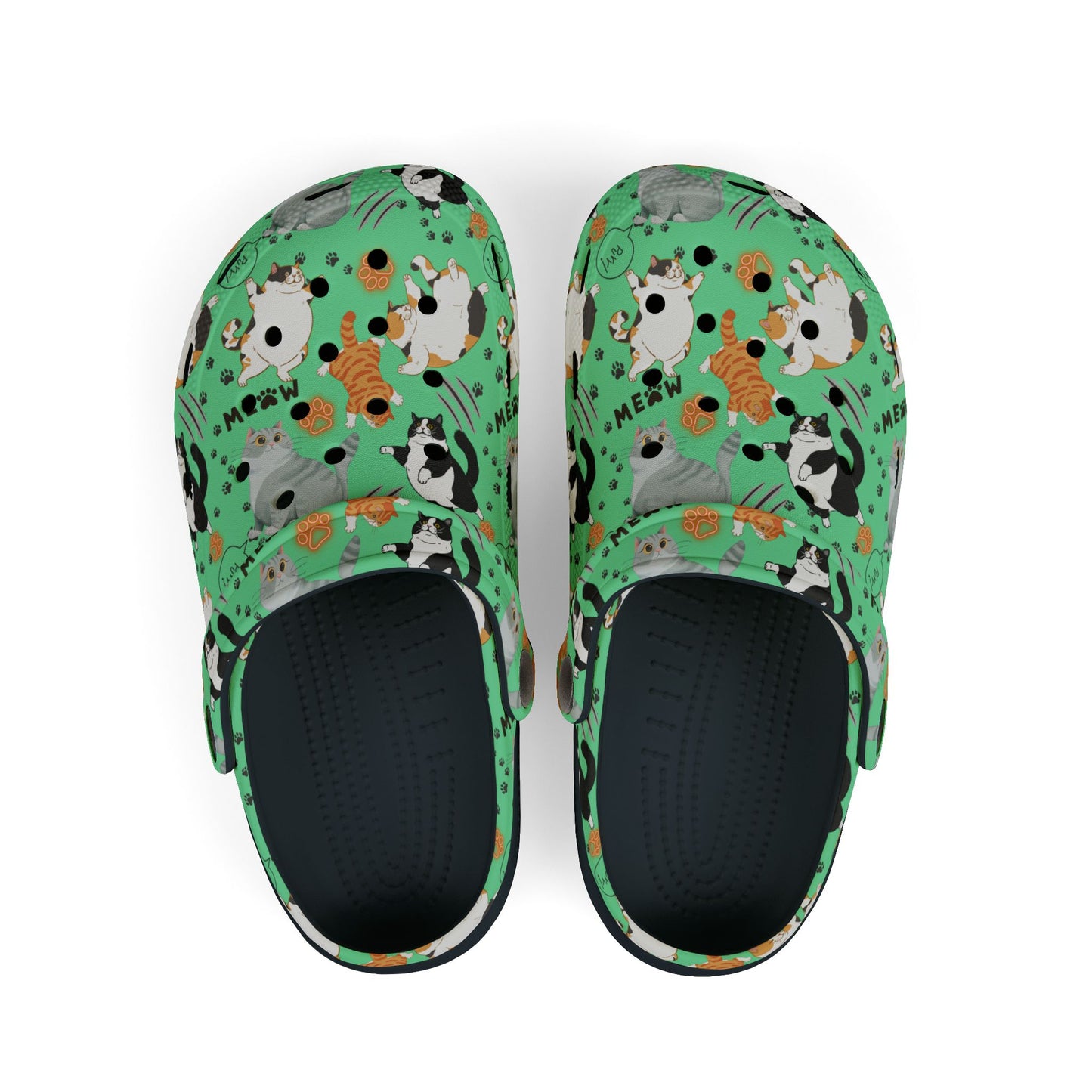Kid's Foam Clogs - Fat Cat - Mint Green