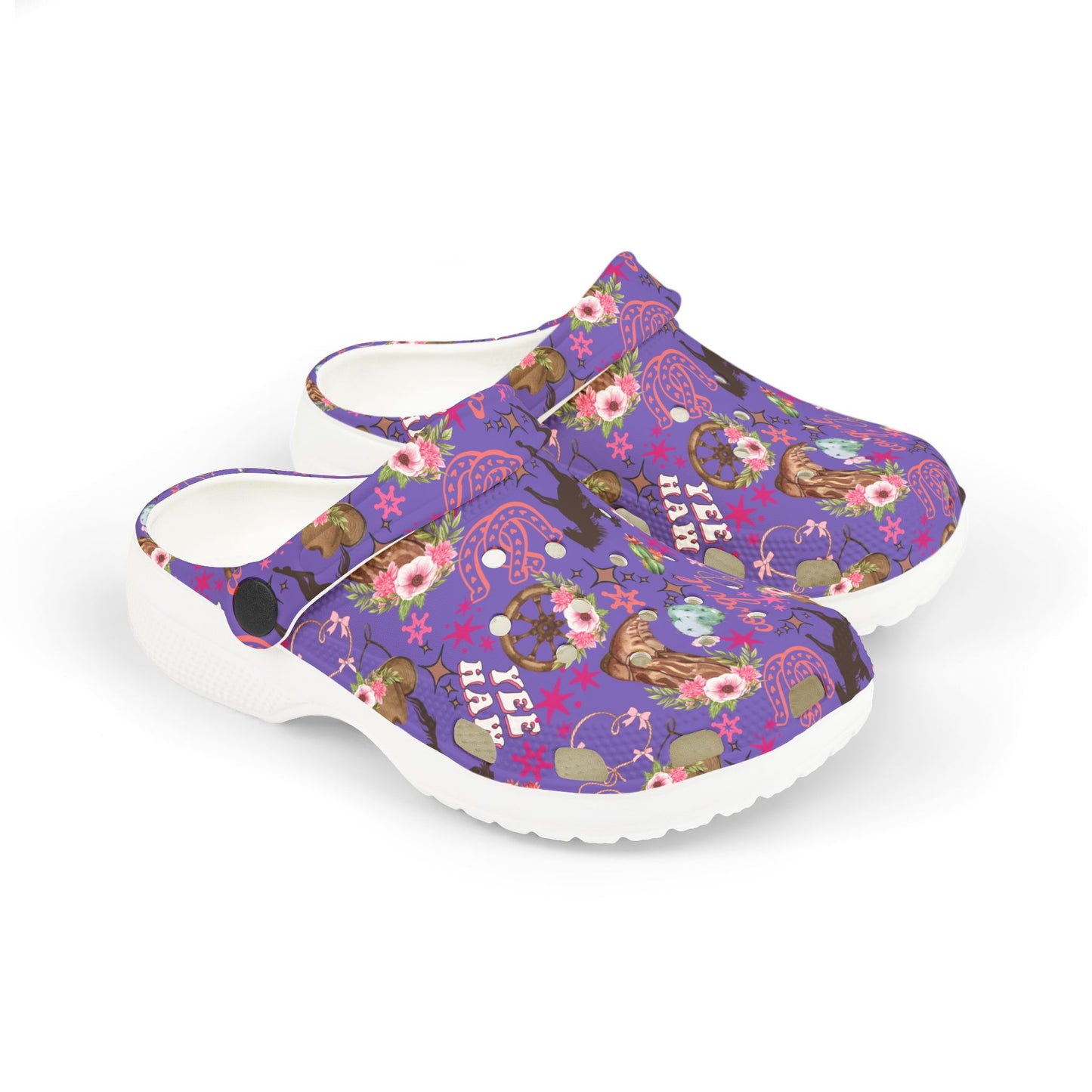 Kid's Foam Clogs - Cowgirl - Periwinkle