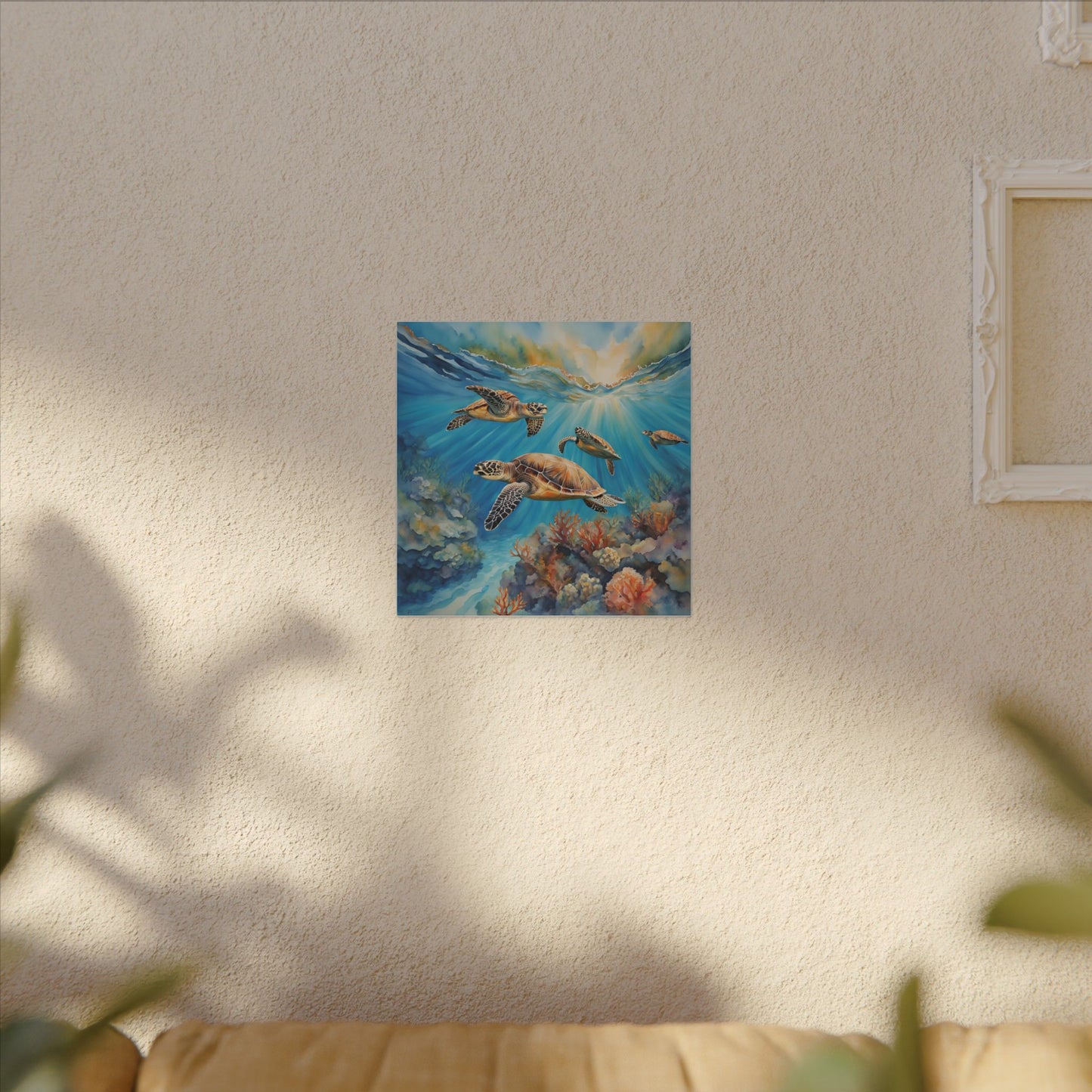 Matte Wall Canvas - Sea Turtles - Neptune's Nursery Collection
