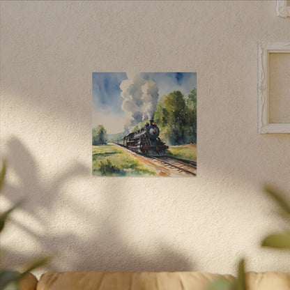 Matte Wall Canvas - Train has left the Station - Wheels & Wings Collection