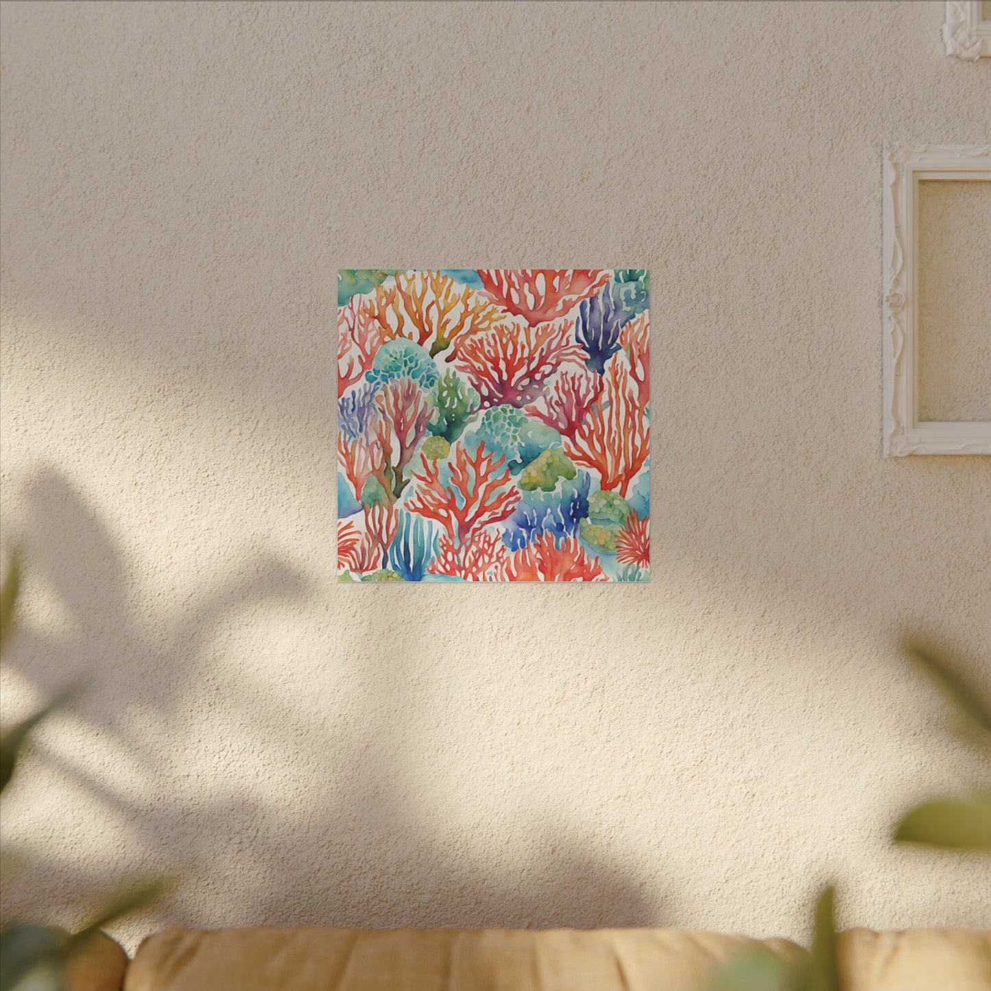 Matte Wall Canvas - Coral - Neptune's Nursery Collection