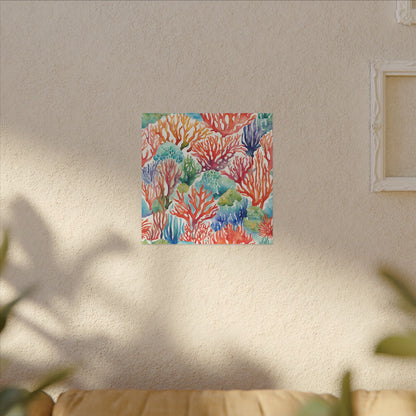 Matte Wall Canvas - Coral - Neptune's Nursery Collection