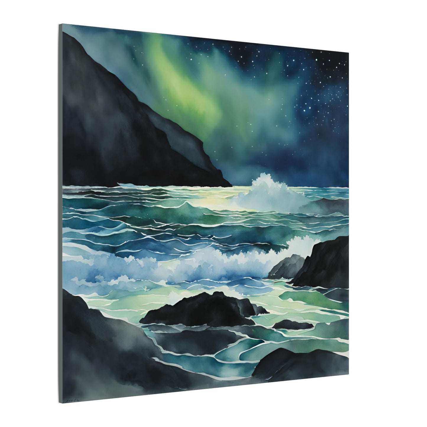 Matte Wall Canvas - Sea at Night - Neptune's Nursery Collection