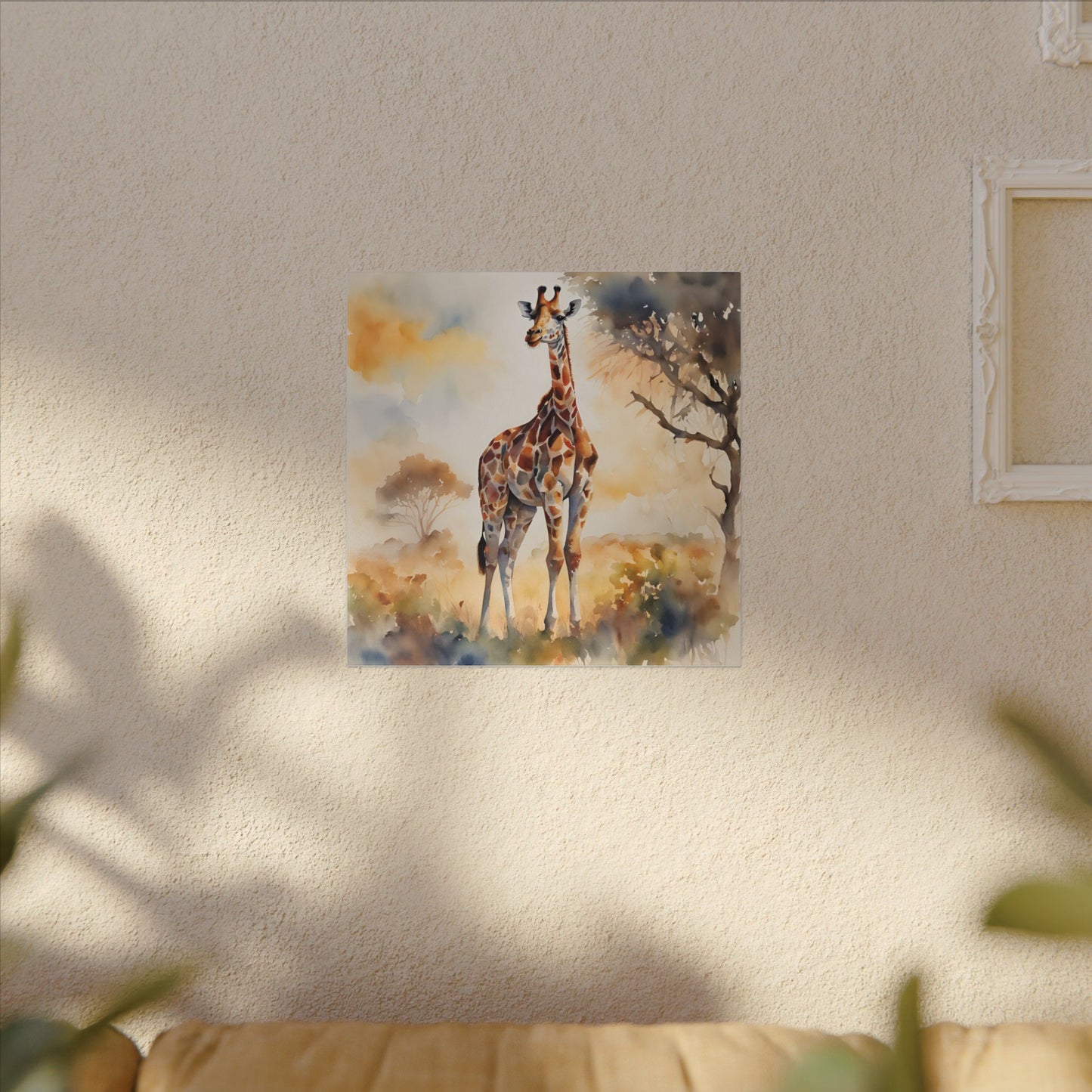 Matte Wall Canvas - Giraffe - African Safari Collection