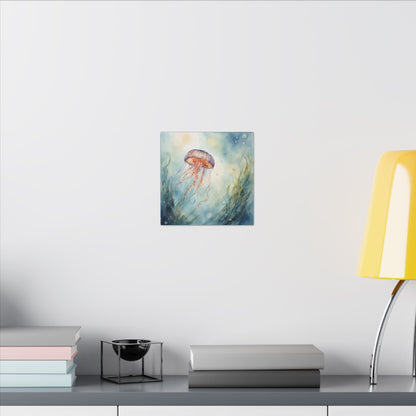 Matte Wall Canvas - Jellyfish - Neptune's Nursery Collection