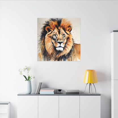Matte Wall Canvas - Lion's Mane - African Safari Collection