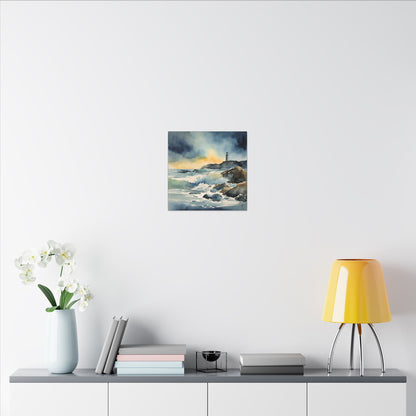 Matte Wall Canvas - Lighthouse - Neptune's Nursery Collection