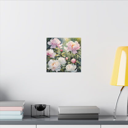 Matte Wall Canvas - Peony - Bloom and Grow Collection