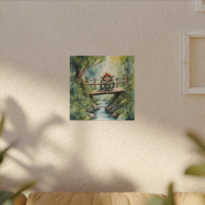 Matte Wall Canvas - Troll on the Bridge - Storybook Dreams Collection