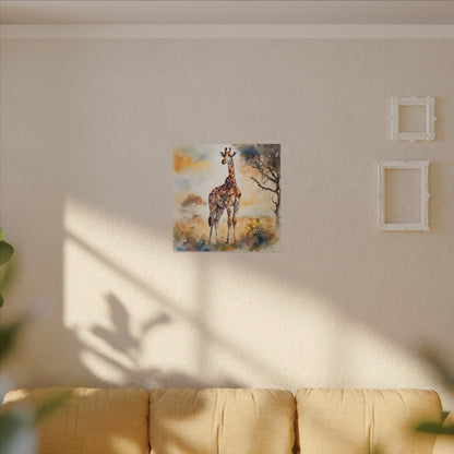 Matte Wall Canvas - Giraffe - African Safari Collection