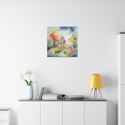 Matte Wall Canvas - Castlescape - Storybook Dreams Collection