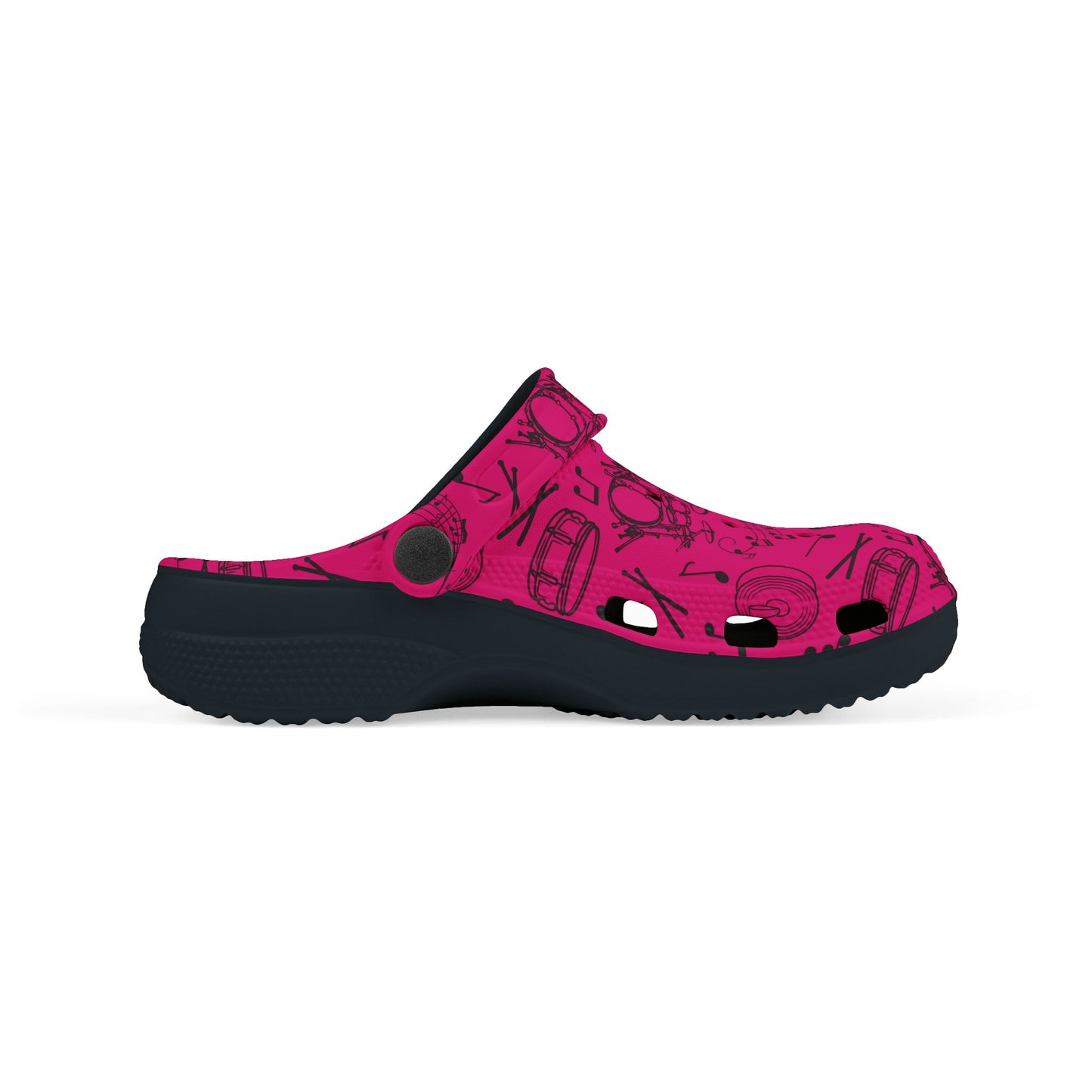 Kid's Foam Clogs - Drums - Hot Pink