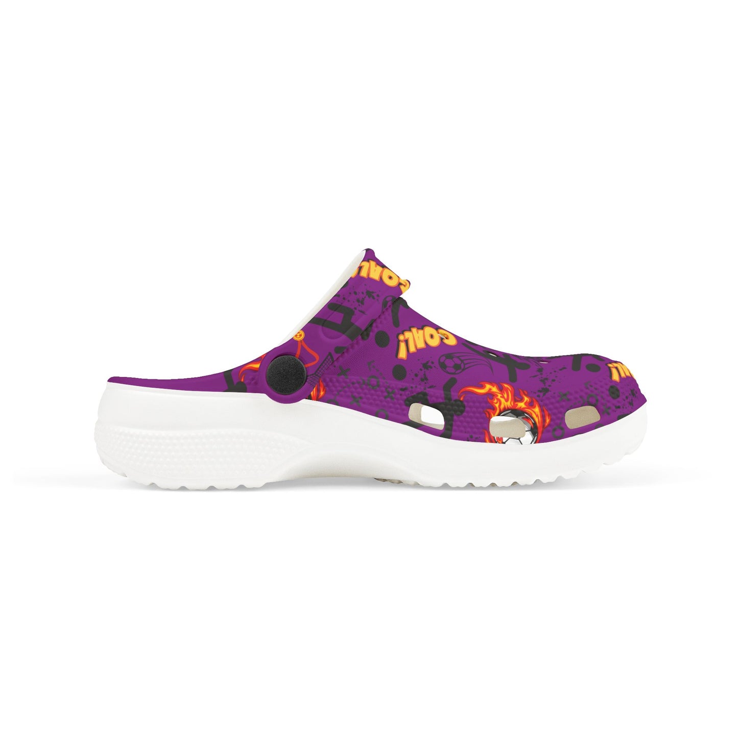 Kid's Foam Clogs - Soccer - Purple