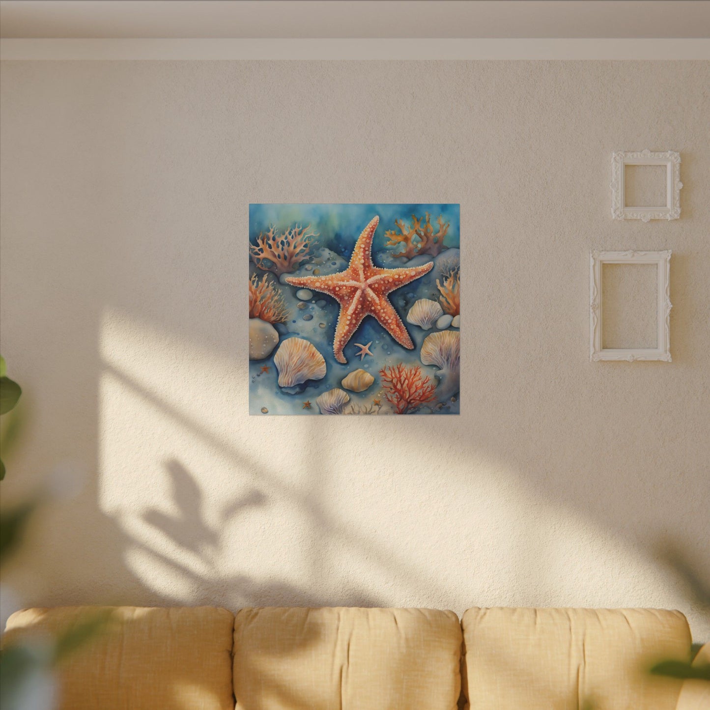 Matte Wall Canvas - Starfish - Neptune's Nursery Collection