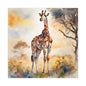 Matte Wall Canvas - Giraffe - African Safari Collection