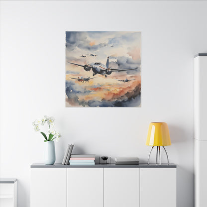 Matte Wall Canvas - Wings of Aviation - Wheels & Wings Collection