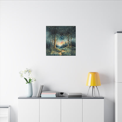 Matte Wall Canvas - Whimsical Forest