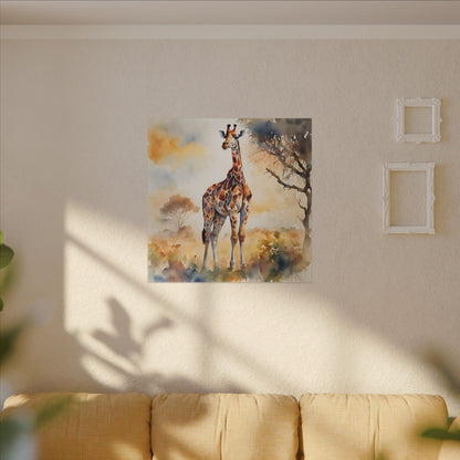 Matte Wall Canvas - Giraffe - African Safari Collection