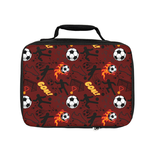 Lunch Bag - Soccer - Maroon