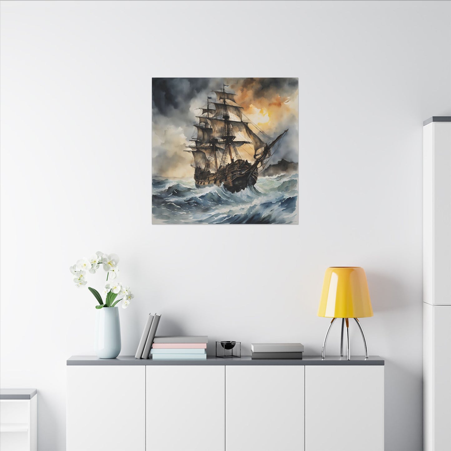 Matte Wall Canvas - Pirate Ship - Neptune's Nursery Collection