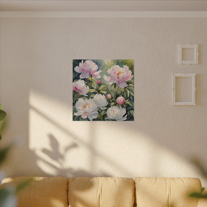 Matte Wall Canvas - Peony - Bloom and Grow Collection