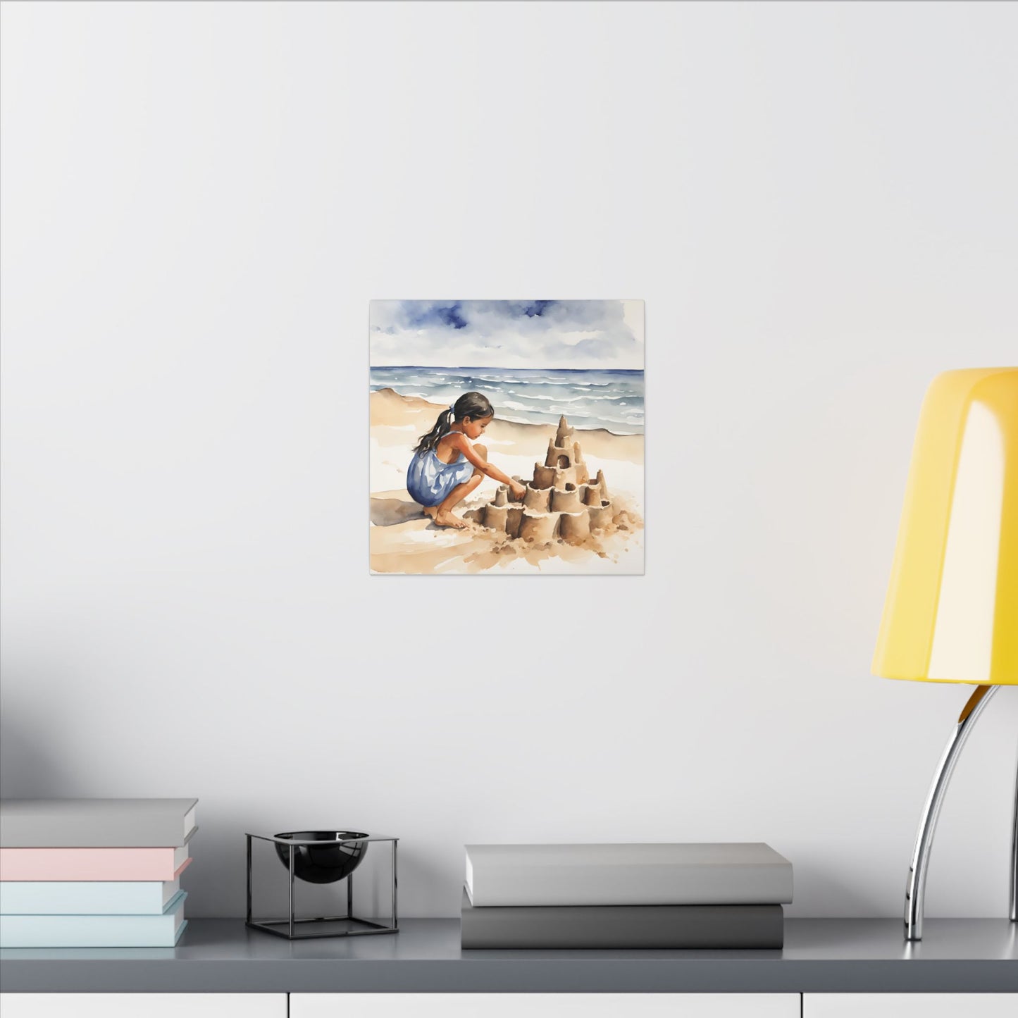 Matte Wall Canvas - Sand Castle - Neptune's Nursery Collection