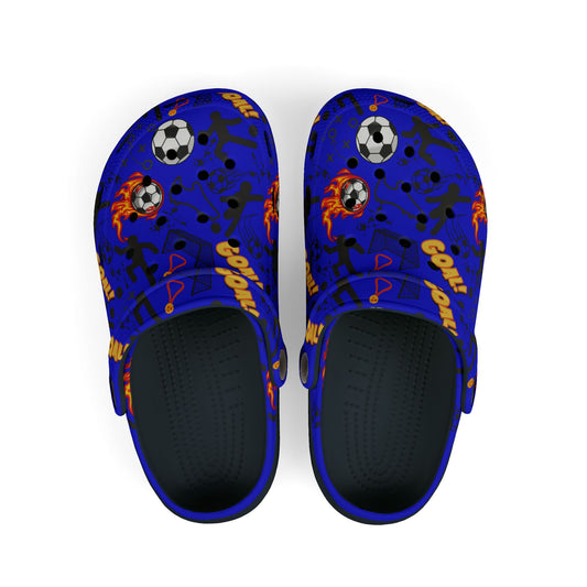 Kid's Foam Clogs - Soccer - True Blue