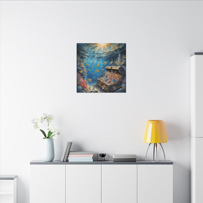 Matte Wall Canvas - Sunken Treasure - Neptune's Nursery Collection