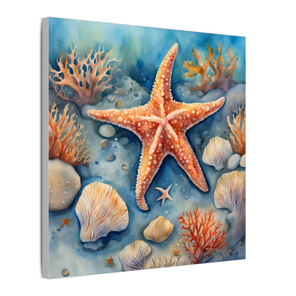 Matte Wall Canvas - Starfish - Neptune's Nursery Collection